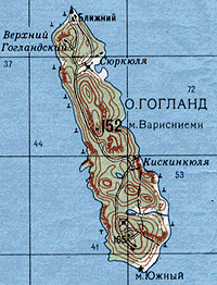 Карта острова Гогланд Остров Гогланд