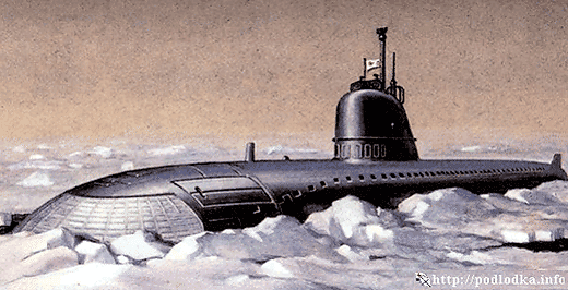 Атомная подводная лодка пр 627 Атомная подводная лодка проекта 627А во льдах Арктики