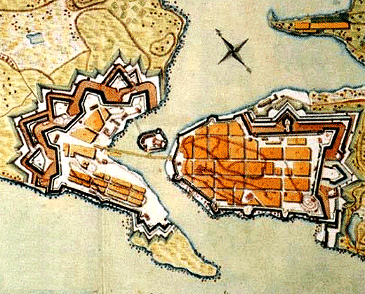 План укреплений выборгской крепости